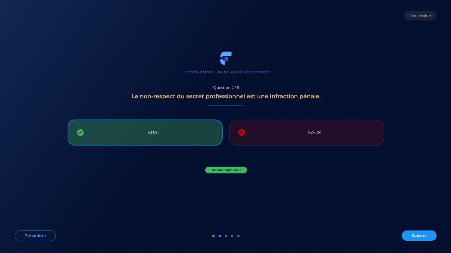 Module e-learning certifiant sur l'éthique professionnelle pour First Finance