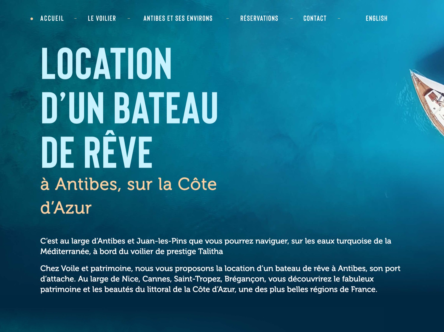 Webdesign et direction artistique pour Voile et Patrimoine